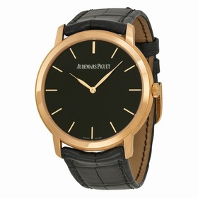 Audemars Piguet Jules Audemars Ultra Thin Black Dial Automatic Men's Watch 15180OR.OO.A002CR.01