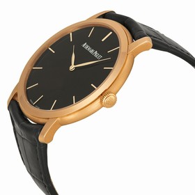Audemars Piguet Jules Audemars Ultra Thin Black Dial Automatic Men's Watch 15180OR.OO.A002CR.01