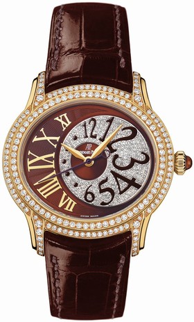 Audemars Piguet Millenary Automatic Diamond 18 kt Yellow Gold Ladies Watch 77302BA.ZZ.D094CR.01