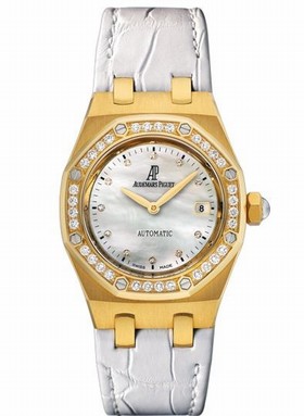 Audemars Piguet Royal Oak Automatic Diamond 18 kt Yellow Gold Ladies Watch 77321BA.ZZ.D012CR.01
