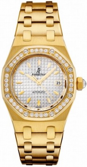 Audemars Piguet Royal Oak Automatic Diamond Yellow Gold Ladies Watch 77321BA.ZZ.1230BA.01.A