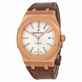 Audemars Piguet Royal Oak Automatic Silver Dial Brown Leather Strap Men's Watch 15400OROOD088CR01