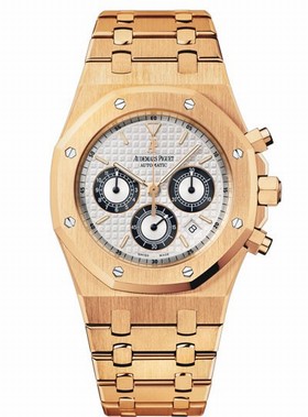Audemars Piguet Royal Oak Chronograph Automatic Silver Dial Rose Gold Men's Watch 25960OR.00.1185OR.02