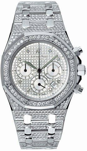 Audemars Piguet Royal Oak Chronograph Diamond White Gold Men's Watch 25967BC.ZZ.1185BC.01