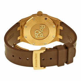 Audemars Piguet Royal Oak Diamond Brown Dial 18 kt Rose Gold Ladies Watch 67651OR.ZZ.D080CA.01