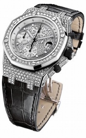 Audemars Piguet Royal Oak Diamond Chronograph 18 kt White Gold Men's Watch 26067BC.ZZ.D002CR.01