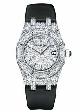 Audemars Piguet Royal Oak Diamond Pave 18 kt White Gold Ladies Watch 67625BC.ZZ.D004SU.01