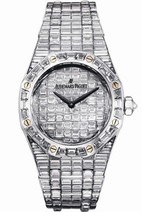 Audemars Piguet Royal Oak Diamond Pave White Gold Ladies Watch 67606BC.ZZ.9179BC.01