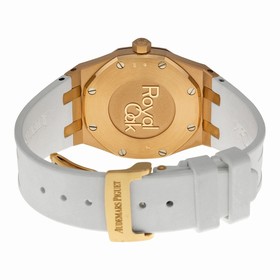 Audemars Piguet Royal Oak Diamond Silver Dial 18 kt Rose Gold Ladies Watch 67651OR.ZZ.D010CA.01