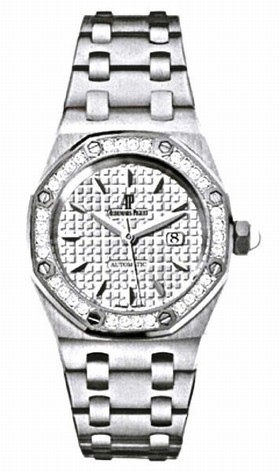 Audemars Piguet Royal Oak Diamond Silver Dial Stainless Steel Ladies Watch 67601ST.ZZ.1230ST.02