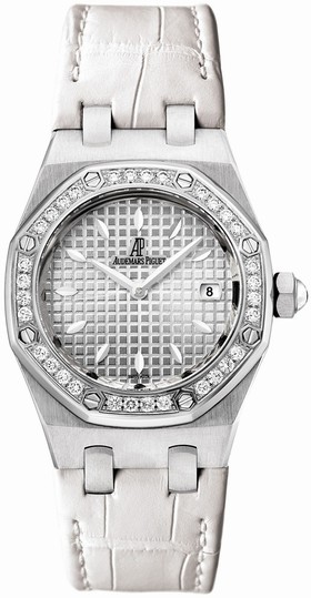 Audemars Piguet Royal Oak Diamond Silver Dial Stainless Steel Ladies Watch 67621ST.ZZ.D012CR.02