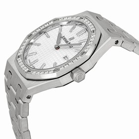 Audemars Piguet Royal Oak Diamond Silver Dial Stainless Steel Ladies Watch 67651ST.ZZ.1261ST.01