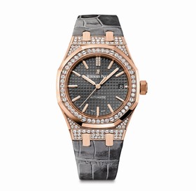 Audemars Piguet Royal Oak Grey Dial 18kt Pink Gold Ladies Watch 15452ORZZD003CR01