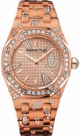 Audemars Piguet Royal Oak Leaves 18kt Pink Gold Diamond Ladies Watch 67616ORZZ1234OR01