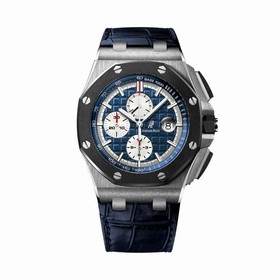 Audemars Piguet Royal Oak Offshore Blue Alligator Leather Men's Watch 26401PO.OO.A018CR.01