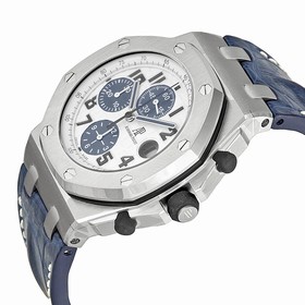 Audemars Piguet Royal Oak Offshore Blue Leather Strap Men's Watch 26170STOOD305CR01