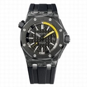 Audemars Piguet Royal Oak Offshore Diver Black Dial Black Strap Men's Watch 15706AU.OO.A002CA.01