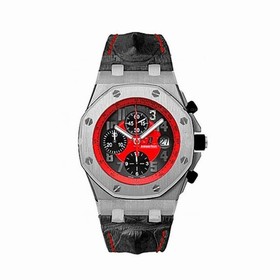 Audemars Piguet Royal Oak Offshore Masato Black Dial Leather Men's Watch 26195ST.OO.D101CR.01