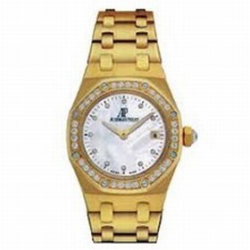 Audemars Piguet Royal Oak Offshore Mother of Pearl Dial 18kt Yellow Gold Ladies Watch 67151BAZZ1108BA05