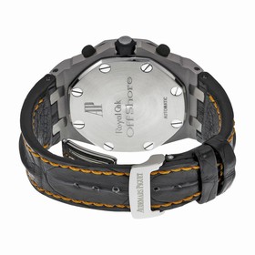 Audemars Piguet Royal Oak Offshore Volcano Chronograph Black Leather Men's Watch 26170STOOD101CR01
