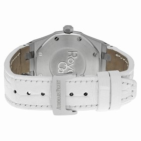 Audemars Piguet Royal Oak Silver Dial White Alligator Leather Watch 67651STZZD011CR01
