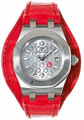 Audemars Piguet Royal Oak Steel Red Ladies Watch 67610ST.OO.D062CR.01