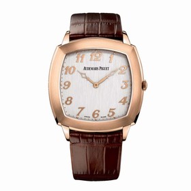 Audemars Piguet Tradition Silver Dial Brown Leather Men's Watch 15335OROOA092CR01
