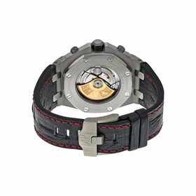 Audemars Royal Oak Offshore Black Dial Black Alligator Leather Men's Watch 26470STOOA101CR01