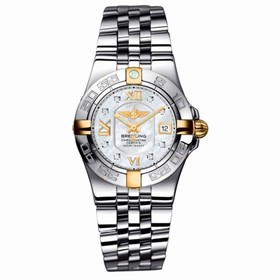 Breitling Galactic 30 Two Tone MOP / Diamond / Bracelet (B71340L2.A680.368A)