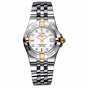 Breitling Galactic 30 Two Tone White / Diamond / Bracelet (B71340L2.A714.368A)