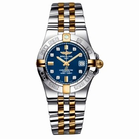 Breitling Galactic 30 Two Tone Blue / Diamond / Two Tone Bracelet (B71340L2.C815.368D)