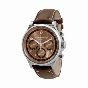 Baume and Mercier Capeland Brown Dial Chronograph Men's Watch 10002