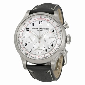 Baume and Mercier Capeland Silver Dial Chronograph Men's Watch 10005