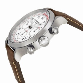 Baume and Mercier Capeland White Dial Chronograph Men's Watch 10082