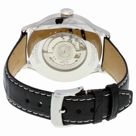 Baume and Mercier Capeland Worldtimer Automatic Off White Dial Black Leather Men's Watch 10106 