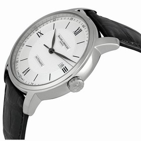 Baume and Mercier Classima Executives Silver Guilloche Men's Watch 08868