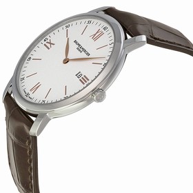 Baume and Mercier Classima Silver Dial Brown Leather Men's Watch 10181