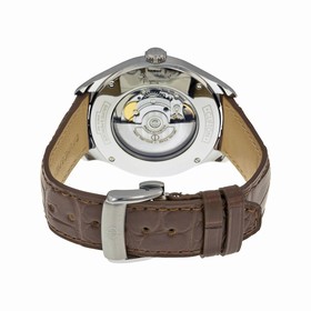 Baume and Mercier Clifton Black Dial Stainless Steel Brown Leather Automatic Men's Watch 10053