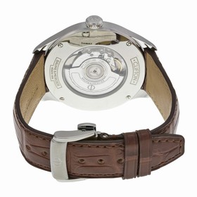 Baume and Mercier Clifton Grey Dial Brown Alligator Leather Men's Watch 10111