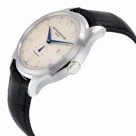 Baume And Mercier Clifton Silver Dial Black Leather Automatic Men's Watch 10052
