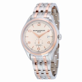 Baume and Mercier Clifton Silver Dial Two-tone Stainless Steel Men's Watch 10140