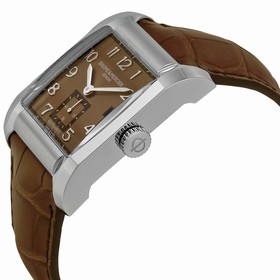 Baume and Mercier Hampton Brown Dial Leather Strap Men's Watch 10028