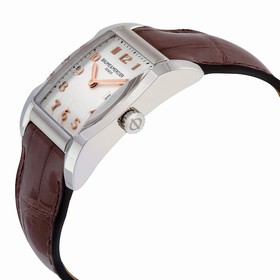 Baume and Mercier Hampton Silver Dial Brown Leather Ladies Watch 10018