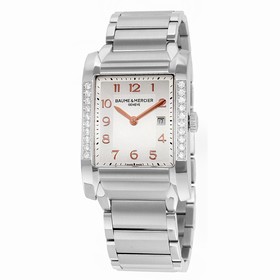 Baume and Mercier Hampton Silver Dial Stainless Steel Ladies Watch 10023