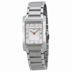 Baume and Mercier Hampton Silver Dial Stainless Steel Ladies Watch 10049