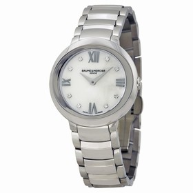 Baume and Mercier Promesse Mother of Pearl Stainless Steel Ladies Watch 10158