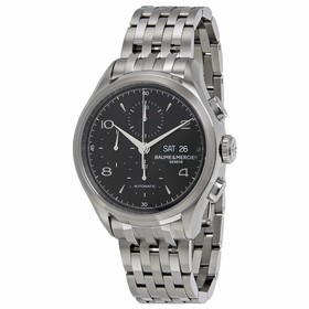 Baume et Mercier Clifton Chronograph Black Dial Stainless Steel Men's Watch MOA10212