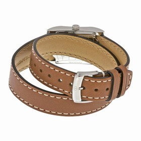 Baume et Mercier Hampton Silver Dial Leather Strap Ladies Watch 10110