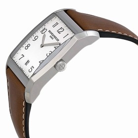 Baume et Mercier Hampton White Dial Brown Leather Men's Watch 10153