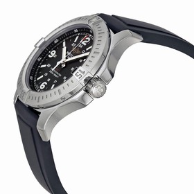 Beitling Colt Chronograph Black Dial Black Rubber Men's Watch A7438811-BD45BKPD